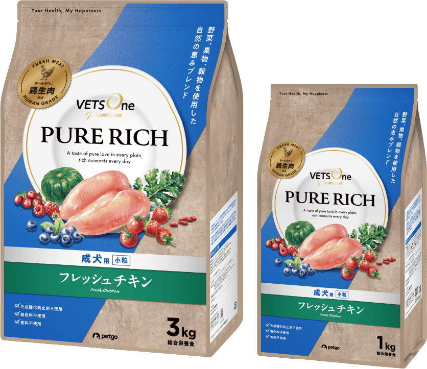 ピュアリッチ(PURERICH) ドッグフード フレッシュチキン 成犬用 パッケージ