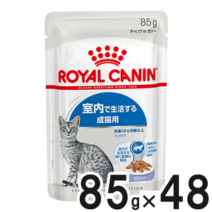 【送料無料】ロイヤルカナン FHN ウェット インドア 室内で生活する成猫用 ゼリー 85g×48袋【まとめ買い】