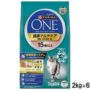 ピュリナワン キャット 健康マルチケア 15歳以上 チキン 2kg×6個【まとめ買い】