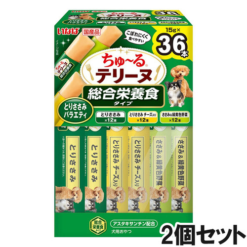 いなば 犬用 ちゅ～るテリーヌ 総合栄養食 とりささみバラエティ 36本入り×2個【まとめ買い】