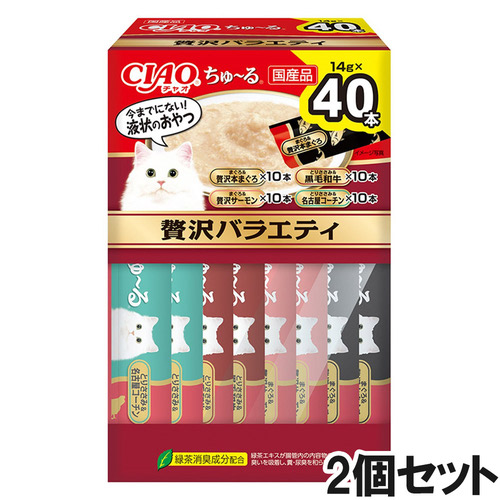 CIAO(チャオ)ちゅ～る 贅沢バラエティ ボックス 40本入り×2個【まとめ買い】