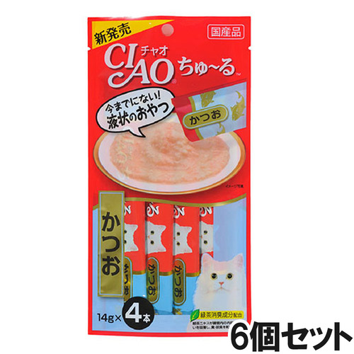 CIAO(チャオ) ちゅ～る かつお 4本入り×6個【まとめ買い】