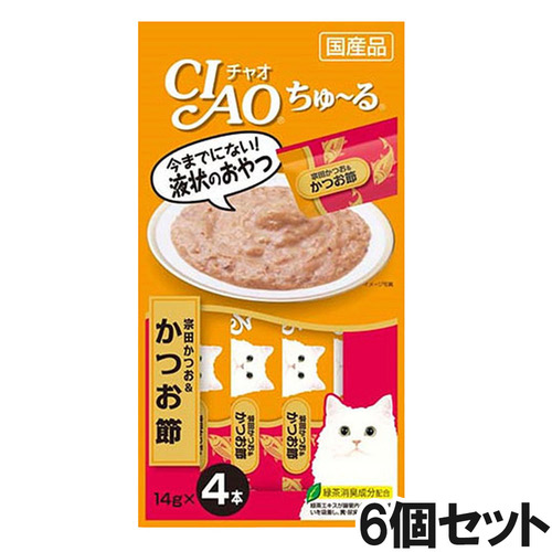 CIAO(チャオ) ちゅ～る 宗田かつお＆かつお節 4本入り×6個【まとめ買い】
