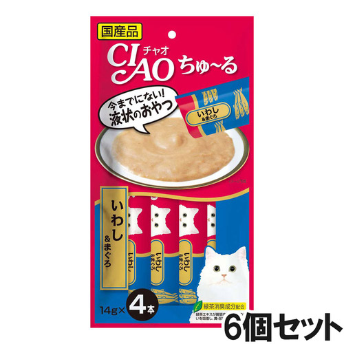 CIAO(チャオ) ちゅ～る いわし＆まぐろ 4本入り×6個【まとめ買い】