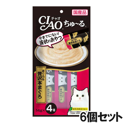 CIAO(チャオ) ちゅ～る まぐろ＆贅沢本まぐろ 4本入り×6個【まとめ買い】