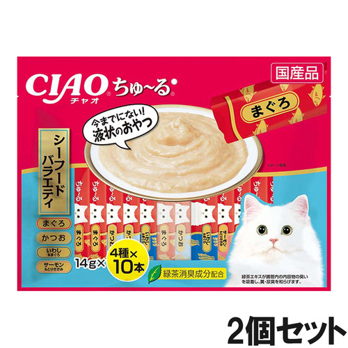 CIAO(チャオ) ちゅ～る シーフードバラエティ 40本×2個【まとめ買い】