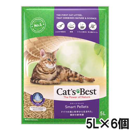 レッテンマイヤー 固まる木のネコ砂 キャッツベスト スマートペレット 5L×6個【まとめ買い】