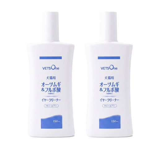 【2本セット】ベッツワン 国産 犬猫用 オーツムギ＆フルボ酸イヤークリーナー 150mL