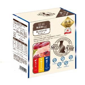 ねこぴゅ～れ 無添加ピュア PureValue5 バラエティボックス鶏海（鶏ささみ／まぐろ／海鮮ミックス）13g×60本