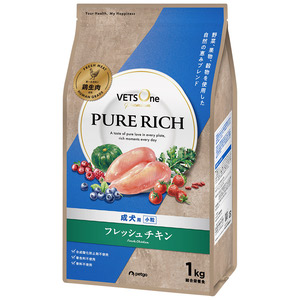ベッツワンプレミアム ピュアリッチ 犬用 成犬用 小粒 フレッシュチキン 1kg