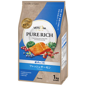 ベッツワンプレミアム ピュアリッチ 犬用 成犬用 小粒 フレッシュサーモン 1kg