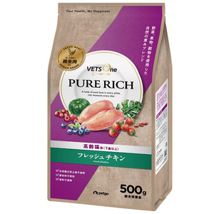 ベッツワンプレミアム ピュアリッチ 猫用 高齢猫用 7歳以上 フレッシュチキン 500g