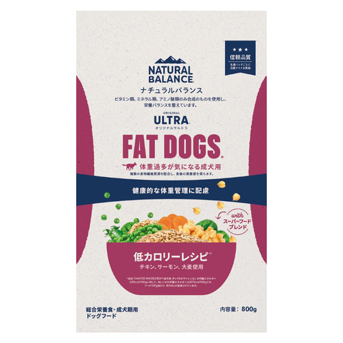 ナチュラルバランス オリジナルウルトラ 成犬用 チキン低カロリー 800g