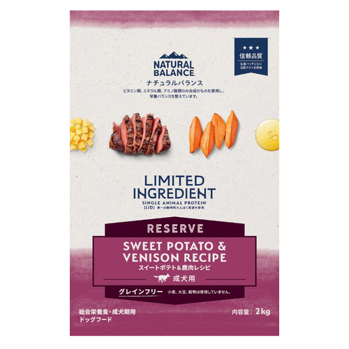 ナチュラルバランス LID 成犬用 スイートポテト＆鹿肉 2kg