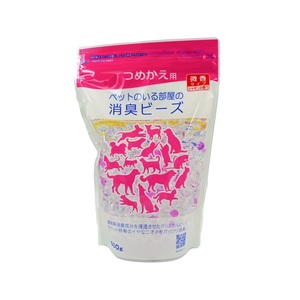 ペットのいる部屋の消臭ビーズ シャボンの香り つめかえ用 600g