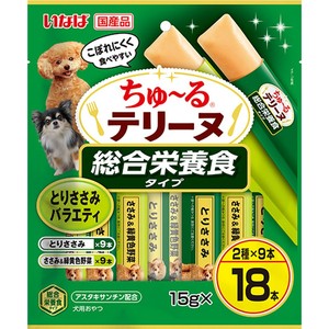 いなば 犬用 ちゅ～るテリーヌ 総合栄養食 とりささみバラエティ 18本入り