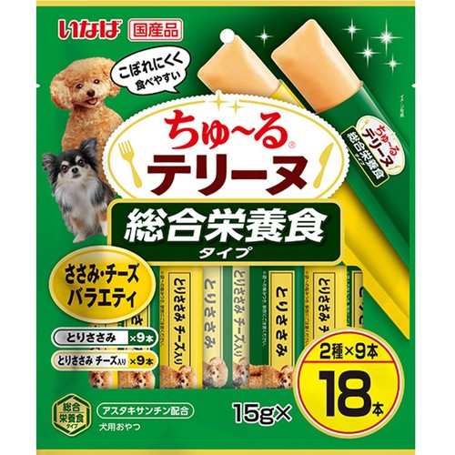 いなば 犬用 テリーヌ 総合栄養食 ささみ・チーズバラエティ 18本入り