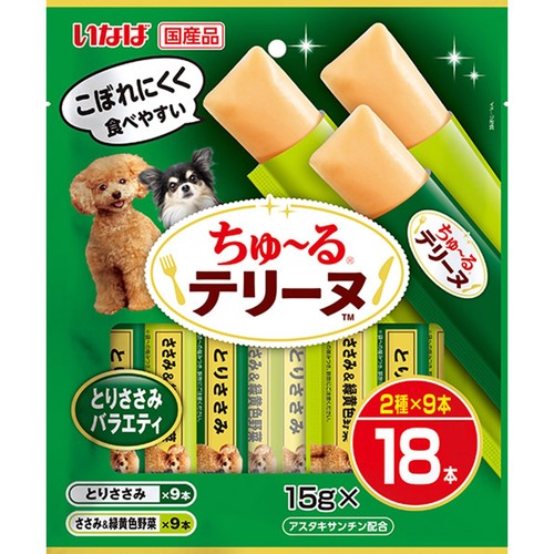 いなば 犬用 ちゅ～るテリーヌ とりささみバラエティ 18本入り