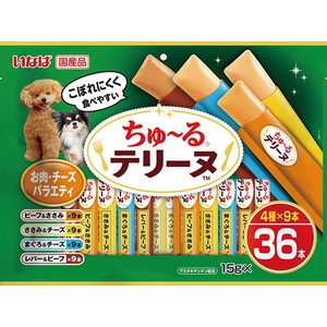 いなば 犬用 ちゅ～るテリーヌ お肉・チーズバラエティ 36本入り