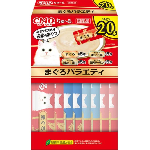 CIAO(チャオ) ちゅ～る まぐろバラエティ ボックス 20本入り
