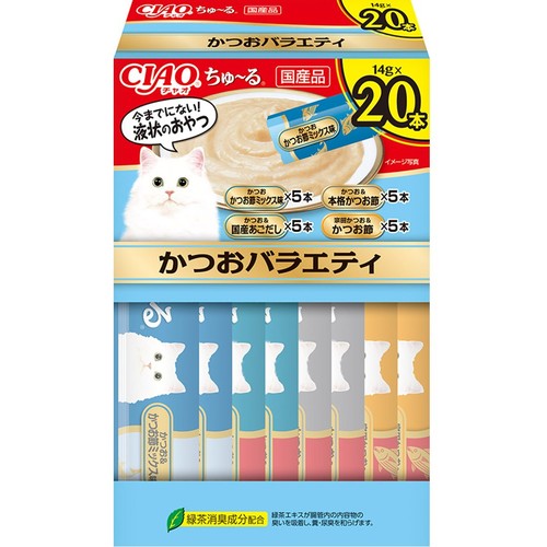 CIAO(チャオ) ちゅ～る かつおバラエティ ボックス 20本入り