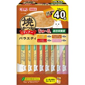CIAO(チャオ)ちゅ～る 焼かつおディナー バラエティ ボックス 40本入り