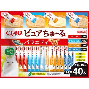 CIAO(チャオ) ピュアちゅ～る バラエティ ボックス 40本入り
