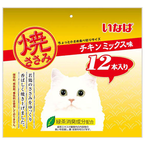 いなば 焼ささみ チキンミックス味 12本入り ペットゴー