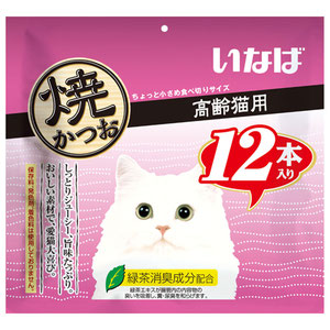 いなば 焼かつお 高齢猫用 本格だしミックス味 12本入り  ペットゴー
