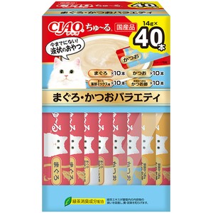 CIAO(チャオ)ちゅ～る まぐろ・かつおバラエティ ボックス 40本入り