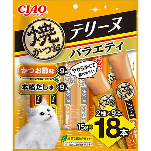 CIAO(チャオ) 焼かつおテリーヌ バラエティ 18本入り