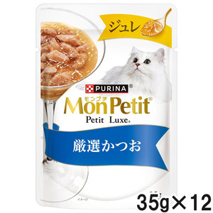 モンプチ プチリュクスパウチ ジュレ 厳選かつお 35g×12袋【まとめ買い】