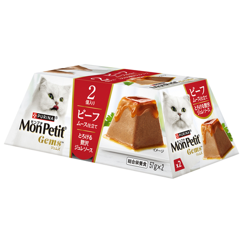 モンプチ ジェムズ ビーフ ムース仕立て とろける贅沢ジュレソース 114g