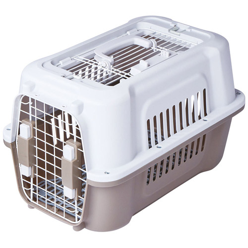 ペティオ 犬猫用キャリー 2ドア タフハウスキャリー アイボリー S