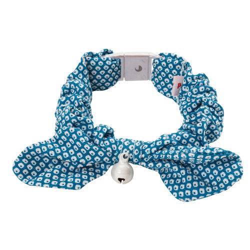 ペティオ 猫小町シュシュ 鹿の子 ブルー