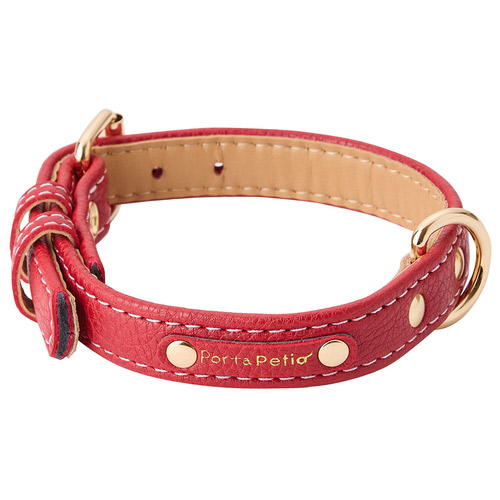 ペティオ 犬用首輪 Porta クラシックソフトレザーカラー 24mm レッド