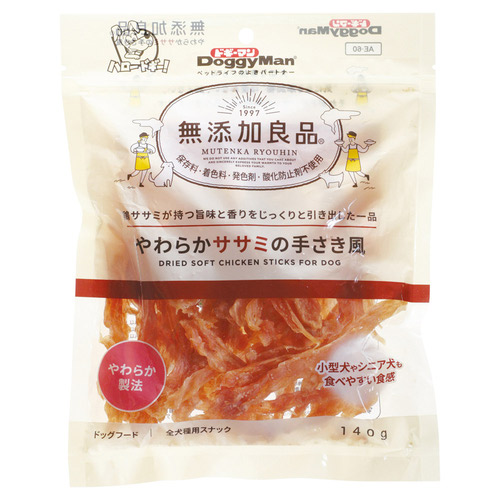 ドギーマン 無添加良品 やわらかササミの手さき風 140g