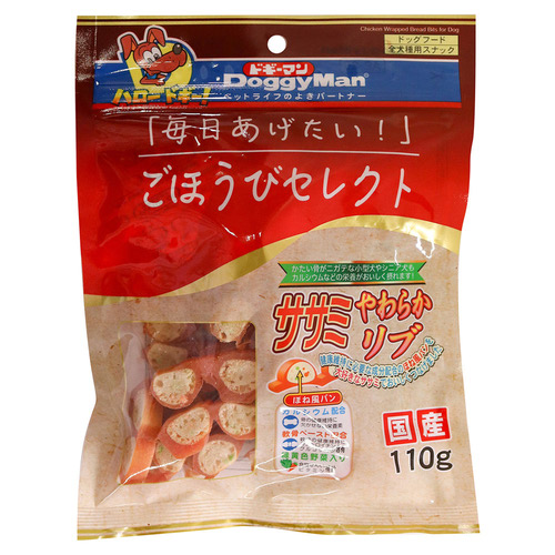 ドギーマン ごほうびセレクト ササミやわらかリブ 110g