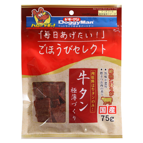 ドギーマン ごほうびセレクト 牛タン極薄づくり 75g