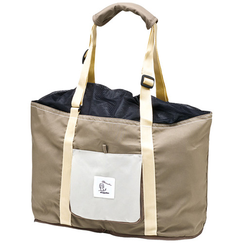 ドギーマン Chiccha！ パパっとたためる トートキャリー モカベージュ