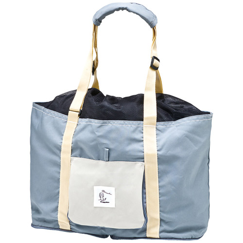 ドギーマン Chiccha！ パパッとたためる トートキャリー ブルーグレー