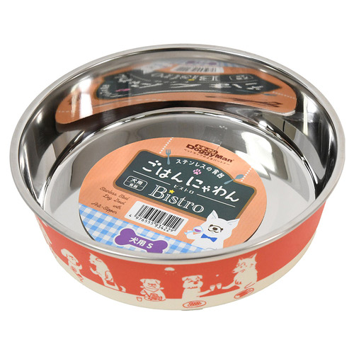 ドギーマン ステンレスの食器 ごはんにゃわん 犬用 S ビストロ