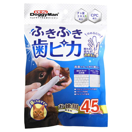 ドギーマン ふきふき歯ピカ 45枚入