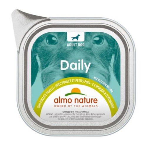 アルモネイチャー デイリーメニュードッグ チキンとエンドウ豆入りお肉のご馳走 100g